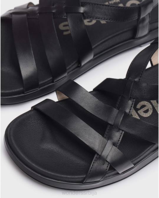 црна тони сандала Жене Wonders 2NZV20 обућа