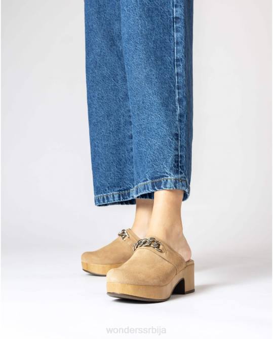 пешчано браон диван кломпе Жене Wonders 2NZV213 обућа