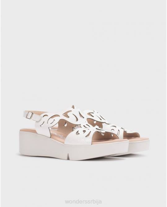 беле афро сандале Жене Wonders 2NZV224 обућа