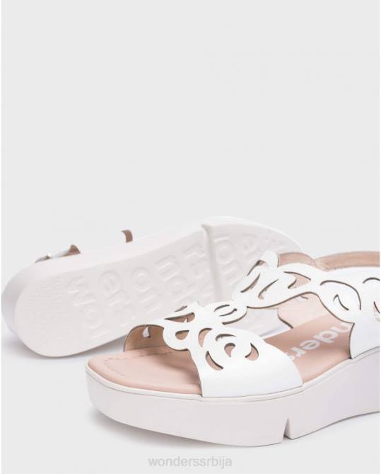 беле афро сандале Жене Wonders 2NZV224 обућа