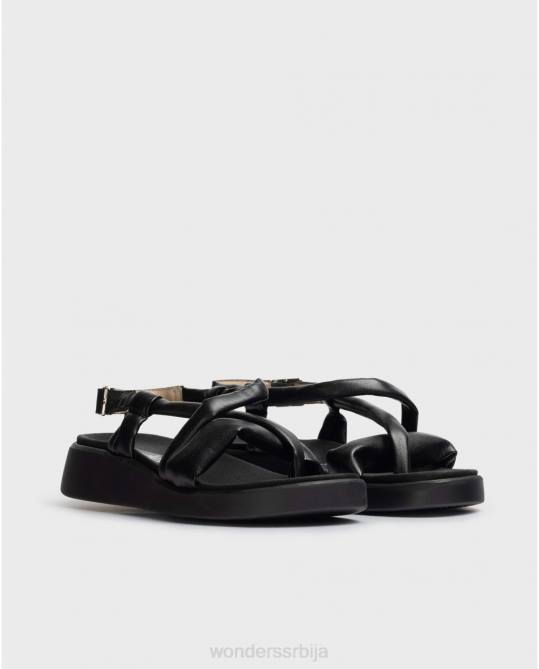 црне сандале са цевима Жене Wonders 2NZV22 обућа