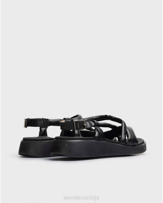 црне сандале са цевима Жене Wonders 2NZV22 обућа