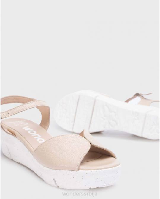 природне беж сандале Жене Wonders 2NZV252 обућа