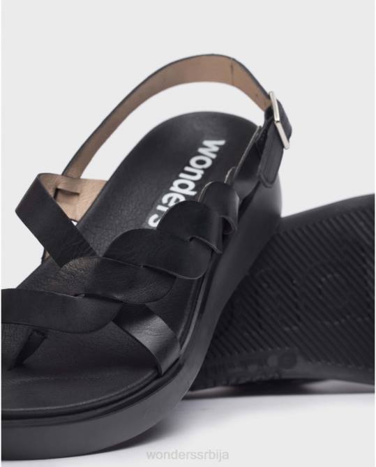 црна црна јанг сандале Жене Wonders 2NZV256 обућа