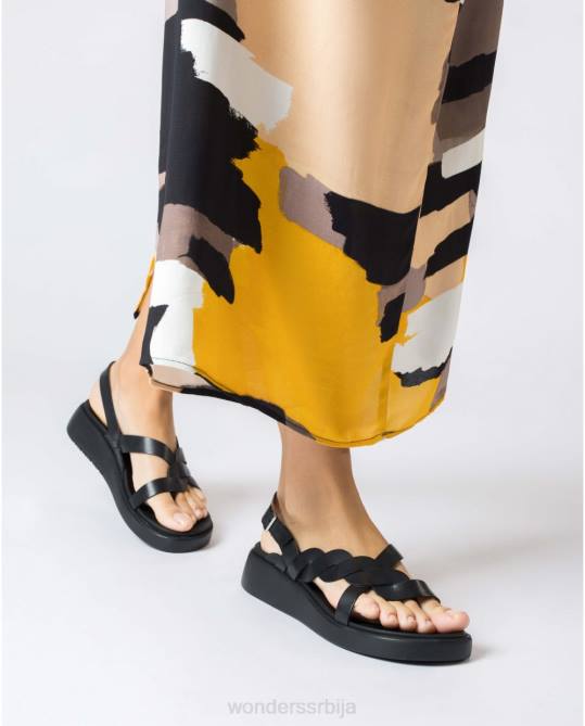 црна црна јанг сандале Жене Wonders 2NZV256 обућа