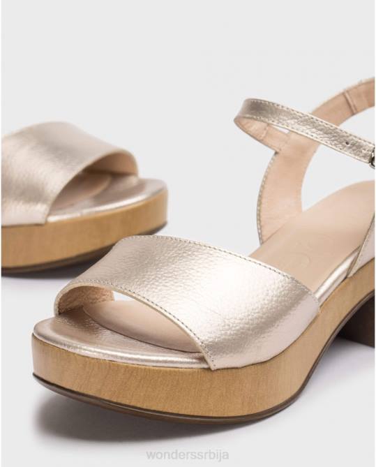платино металне лоли сандале Жене Wonders 2NZV260 обућа