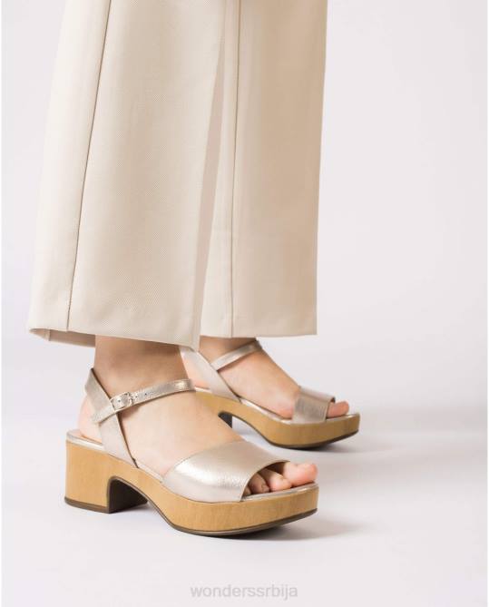 платино металне лоли сандале Жене Wonders 2NZV260 обућа