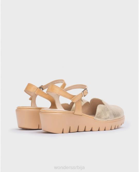 златна/пешчана златна каравака сандала Жене Wonders 2NZV262 обућа