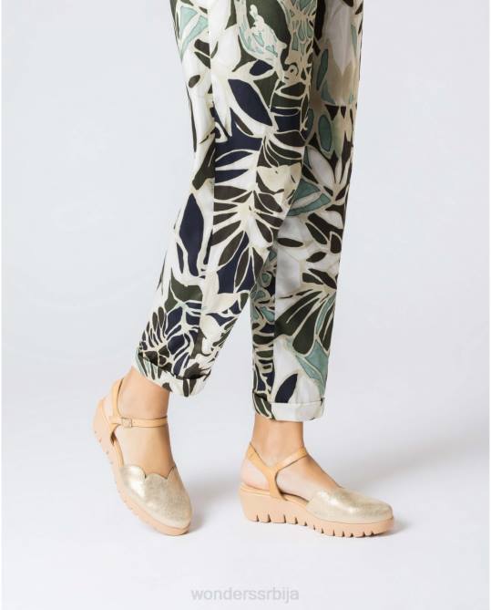 златна/пешчана златна каравака сандала Жене Wonders 2NZV262 обућа