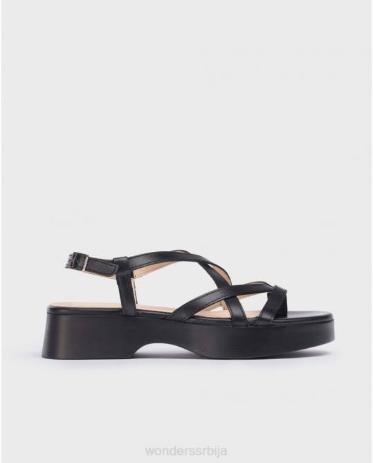 црна црна алана сандала Жене Wonders 2NZV275 обућа