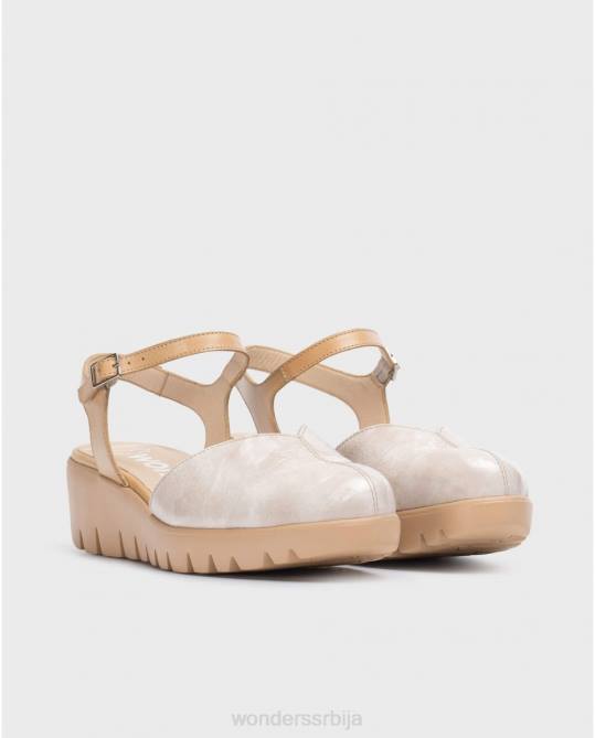таупе/пешчана каравака сандале за кравату Жене Wonders 2NZV279 обућа