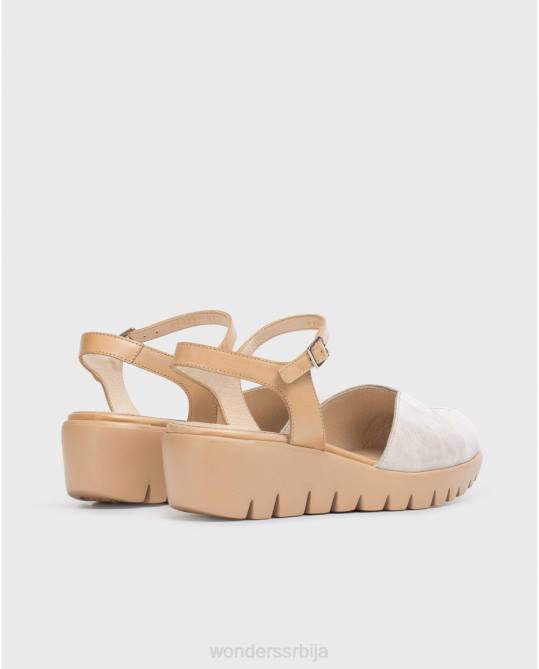 таупе/пешчана каравака сандале за кравату Жене Wonders 2NZV279 обућа