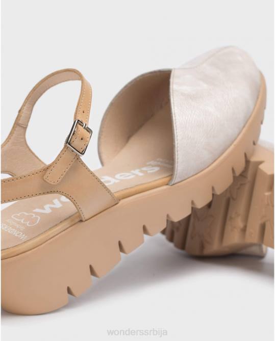 таупе/пешчана каравака сандале за кравату Жене Wonders 2NZV279 обућа