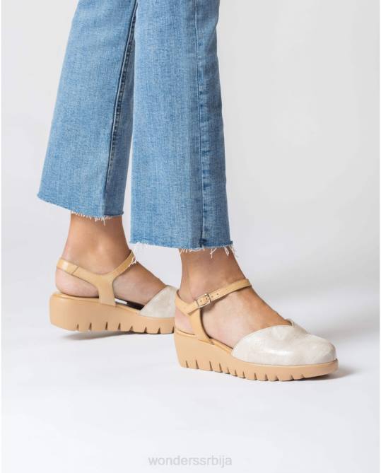 таупе/пешчана каравака сандале за кравату Жене Wonders 2NZV279 обућа