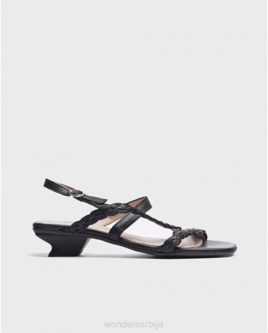црна црна сол сандала Жене Wonders 2NZV28 обућа