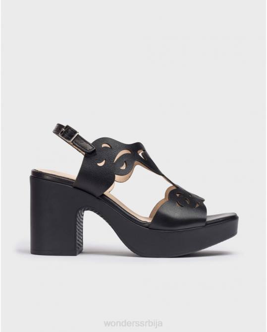црна црна лекси сандале Жене Wonders 2NZV283 обућа