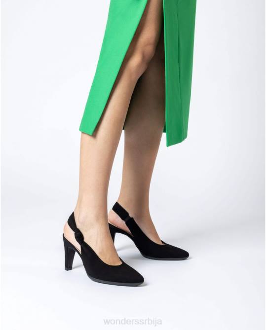 црна ципела од црне чипке Жене Wonders 2NZV284 обућа