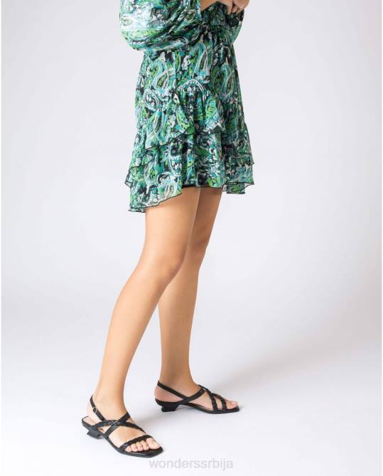 црна црна сол сандала Жене Wonders 2NZV28 обућа