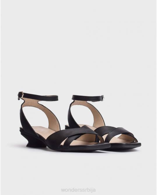 црна црна мами сандале Жене Wonders 2NZV291 обућа
