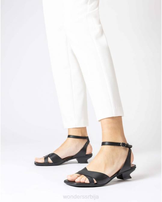 црна црна мами сандале Жене Wonders 2NZV291 обућа