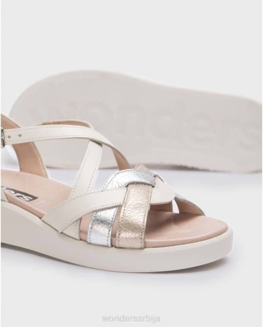 плт/пла/од беле алисон сандале Жене Wonders 2NZV292 обућа