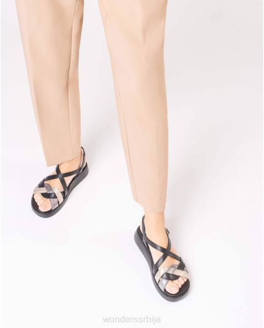 плт/пло/не црне алисон сандале Жене Wonders 2NZV293 обућа