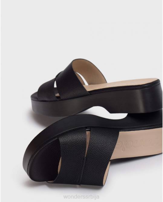 црна црна џокер сандале Жене Wonders 2NZV308 обућа