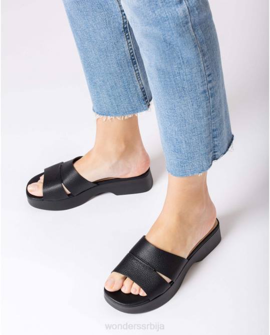 црна црна џокер сандале Жене Wonders 2NZV308 обућа