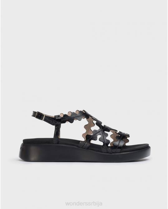 црна црна краљица сандале Жене Wonders 2NZV309 обућа