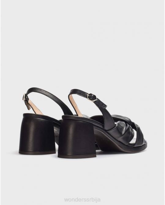 црна црна дивља сандала Жене Wonders 2NZV311 обућа
