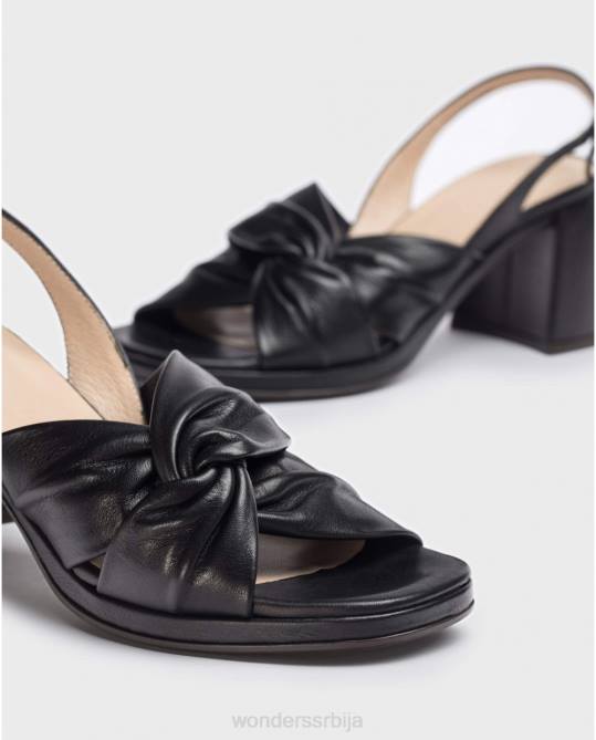 црна црна дивља сандала Жене Wonders 2NZV311 обућа