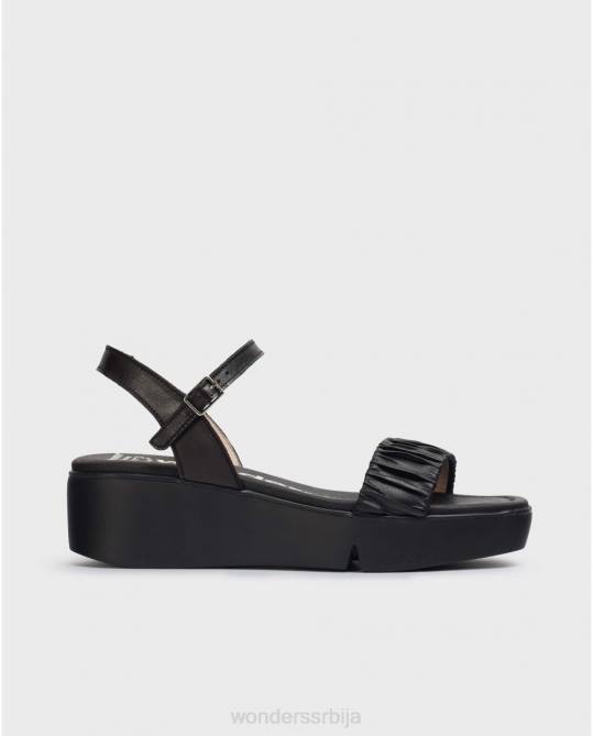 црна сандала од црне бозе Жене Wonders 2NZV312 обућа
