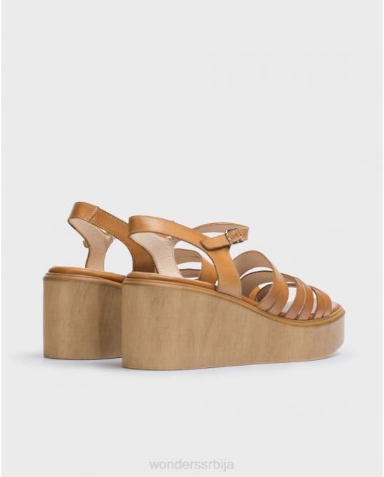 цонац браон блок сандала Жене Wonders 2NZV316 обућа