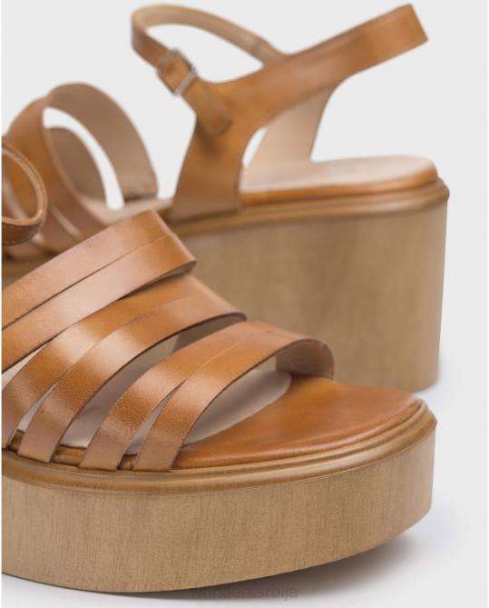 цонац браон блок сандала Жене Wonders 2NZV316 обућа