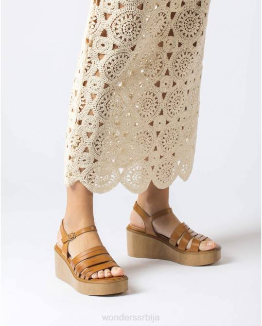 цонац браон блок сандала Жене Wonders 2NZV316 обућа