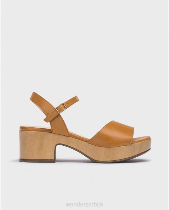 цонац кожна сандала на клин Жене Wonders 2NZV317 обућа