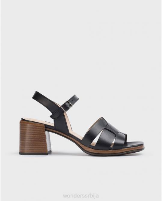 црна црна доп сандала Жене Wonders 2NZV327 обућа