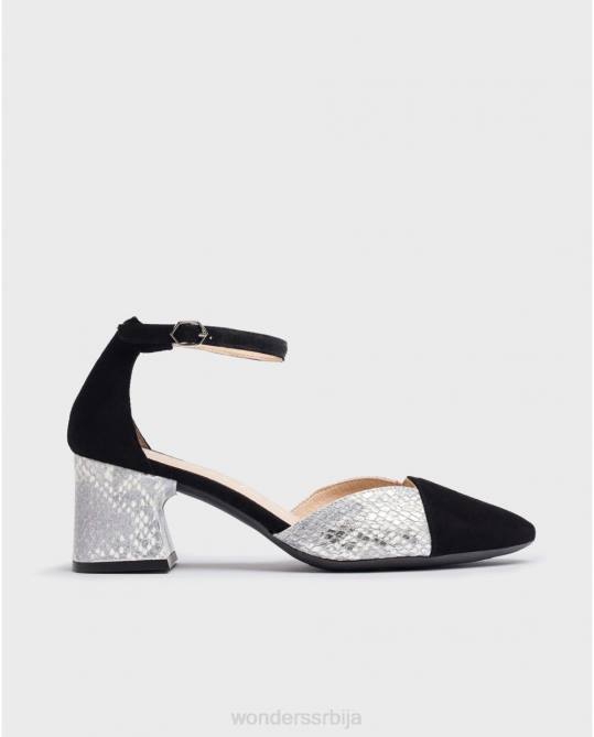 негро/плат бицолор рекорд ципеле Жене Wonders 2NZV331 обућа