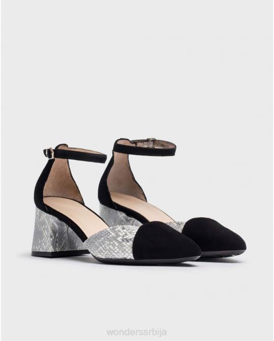 негро/плат бицолор рекорд ципеле Жене Wonders 2NZV331 обућа