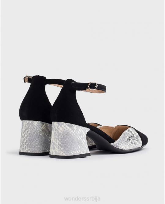 негро/плат бицолор рекорд ципеле Жене Wonders 2NZV331 обућа