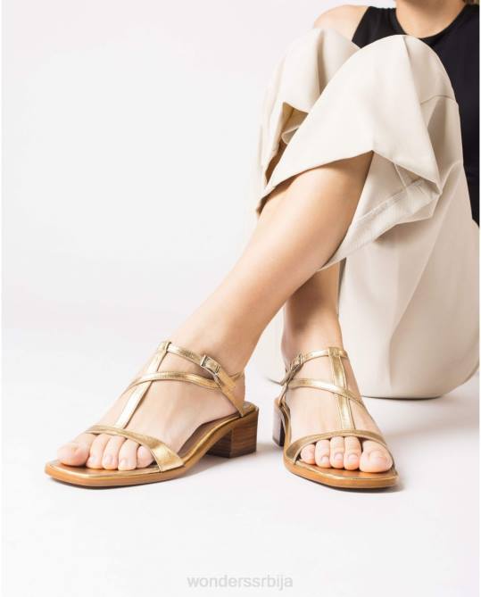 златна металик аурора сандала Жене Wonders 2NZV339 обућа