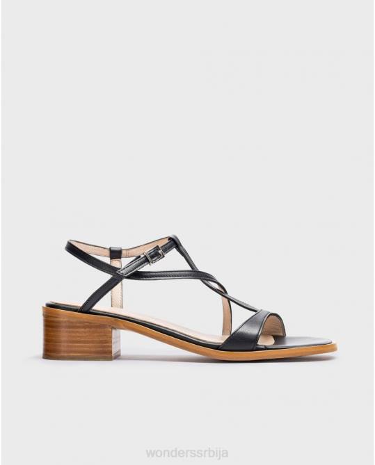 црне аурора сандале Жене Wonders 2NZV341 обућа