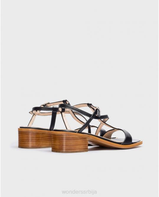 црне аурора сандале Жене Wonders 2NZV341 обућа