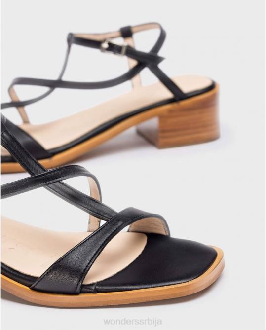 црне аурора сандале Жене Wonders 2NZV341 обућа