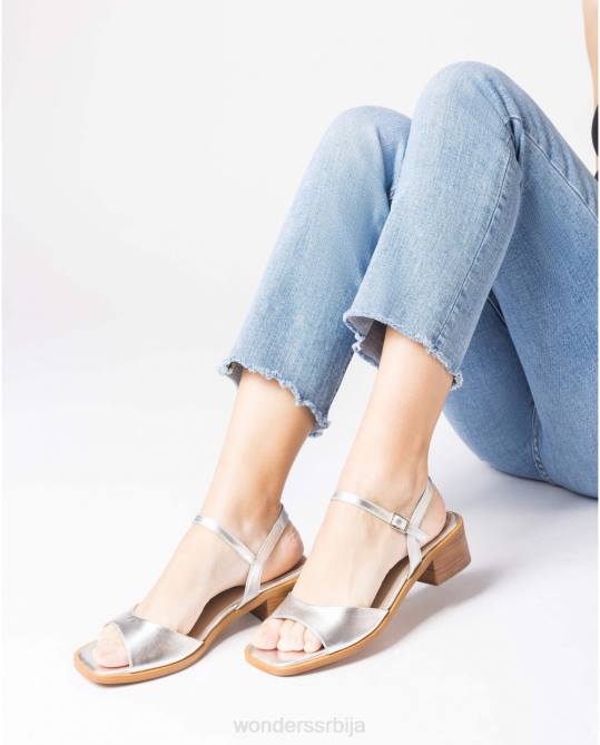 плата сребрна металик лумина сандала Жене Wonders 2NZV343 обућа