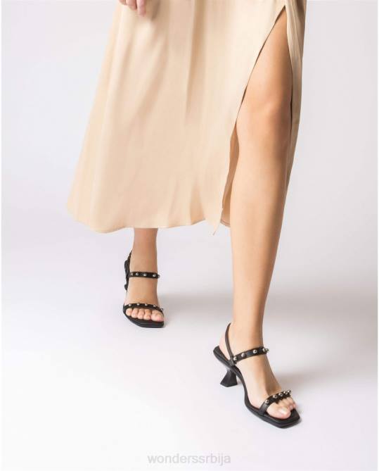 црна црна гено сандале Жене Wonders 2NZV346 обућа