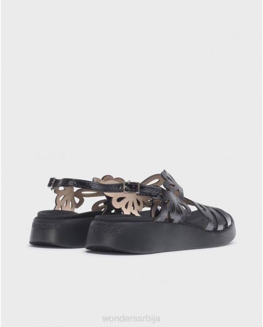 црна црна маргарита сандала Жене Wonders 2NZV39 обућа
