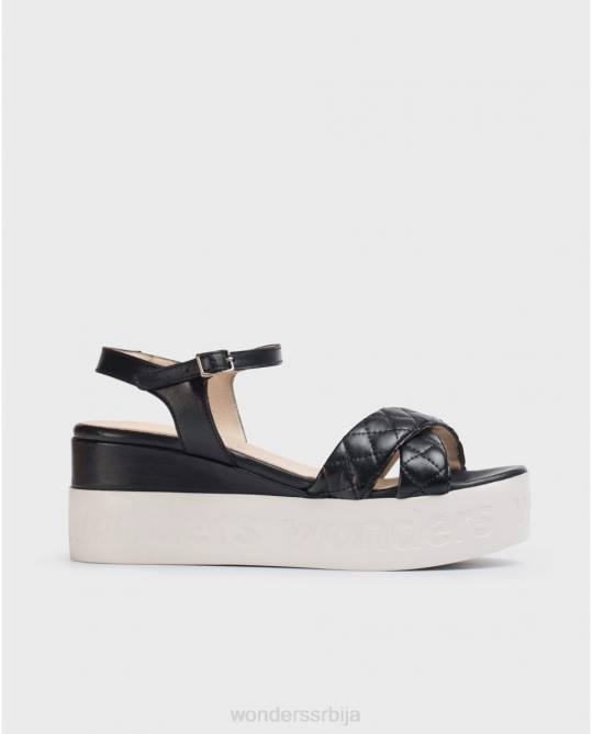 црне сандале за лутке Жене Wonders 2NZV404 обућа