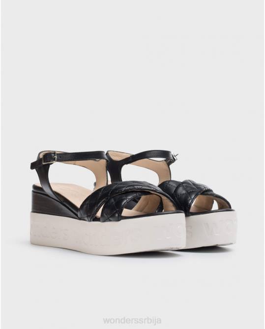 црне сандале за лутке Жене Wonders 2NZV404 обућа