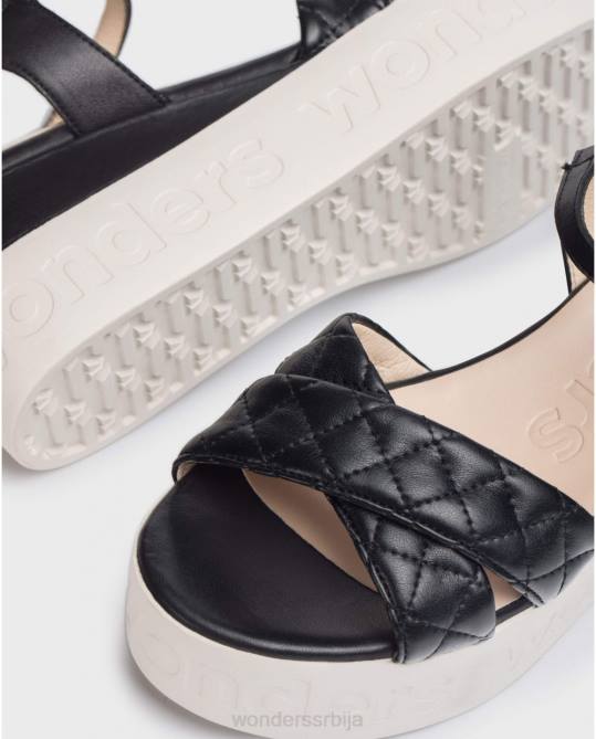 црне сандале за лутке Жене Wonders 2NZV404 обућа